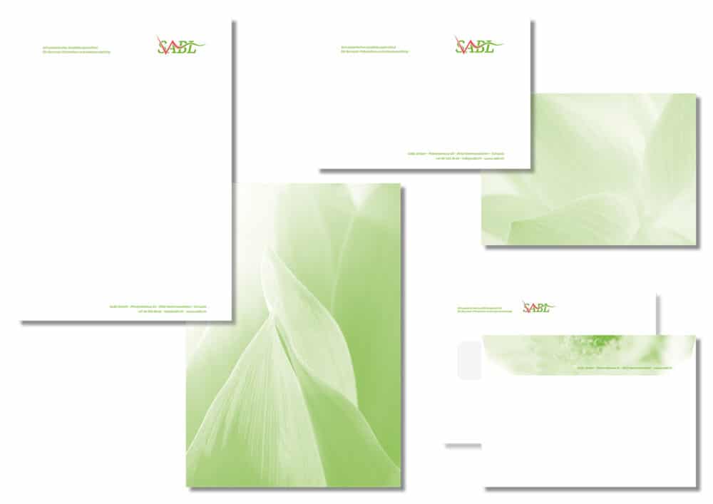 SABL Geschäftsdrucksachen-Briefpapier-Couvert-Visitenkarte